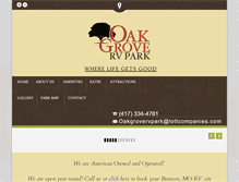 Tablet Screenshot of oakgrovervpark.com